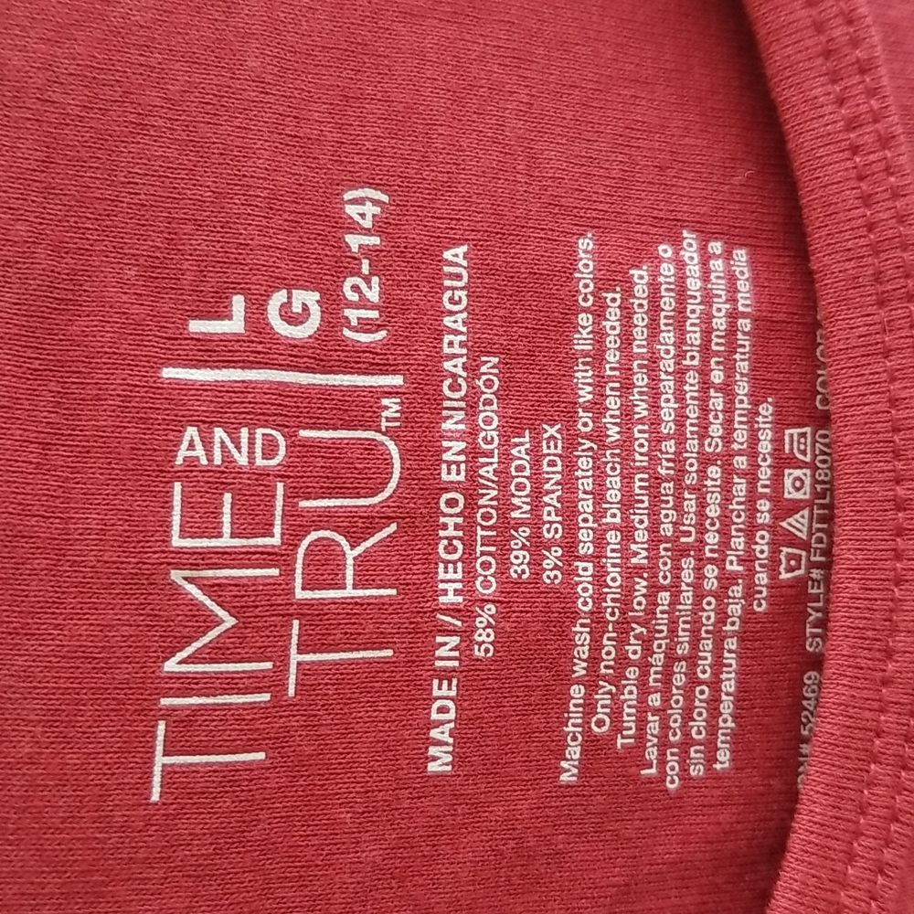 Time And Tru Red Size Large - image 2